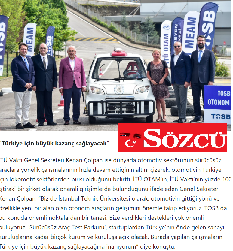 Sürücüsüz Araç Test Parkuru